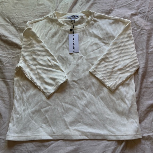 REMI TEE RIBBED (OFF WHITE) - Picture 5 of 6